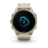 Смарт-часы GARMIN FENIX 8 AMOLED (43 мм) Sapphire золотистий/известняково-серый кожаный ремешок 010-02903-40